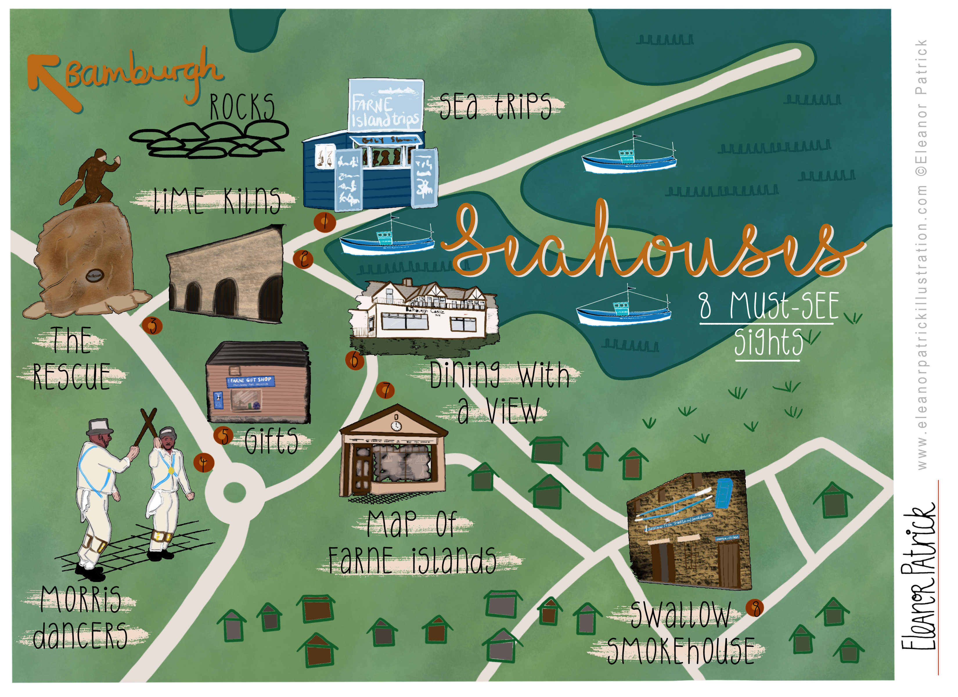 Seahouses Map