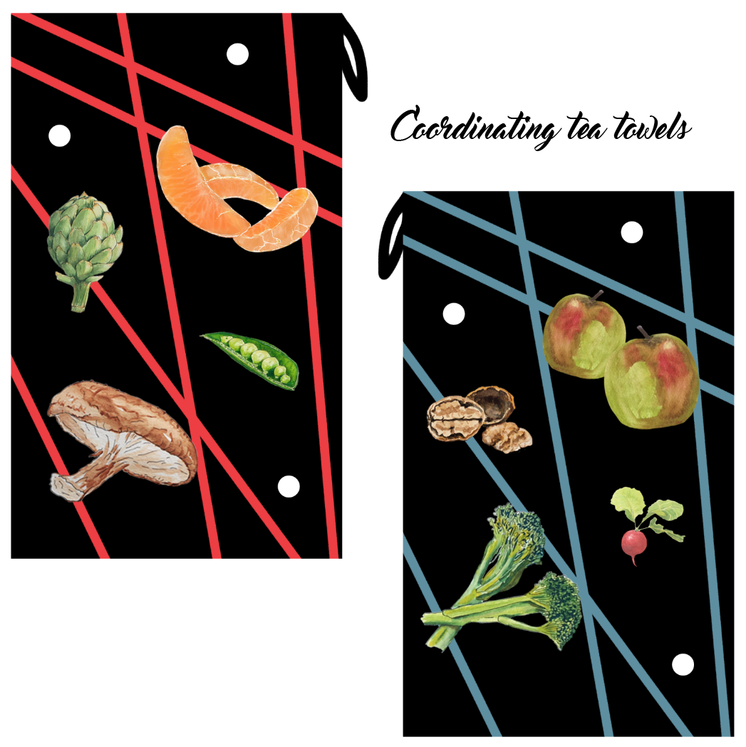 veg tea towels