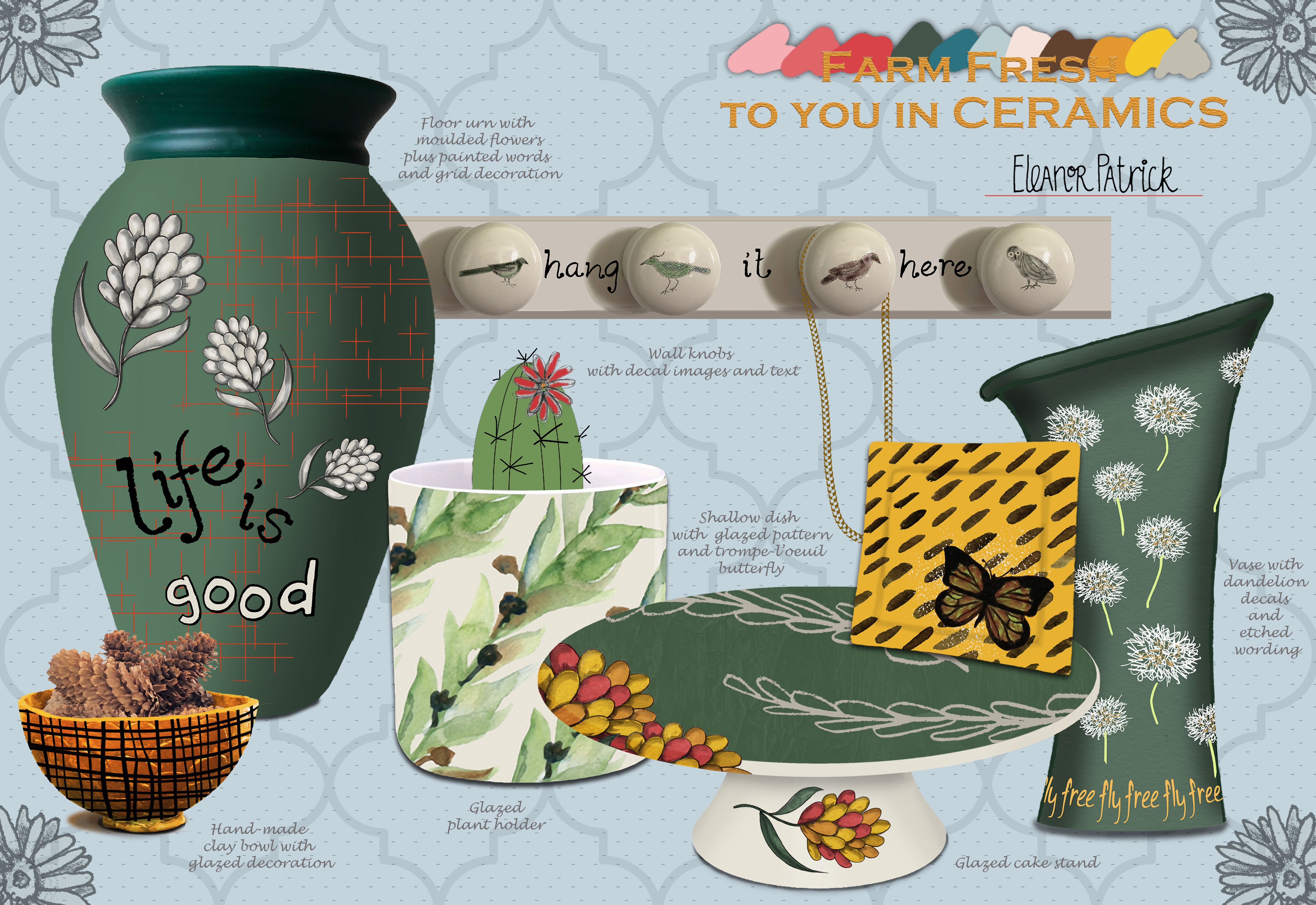 Farm Fresh ceramics board